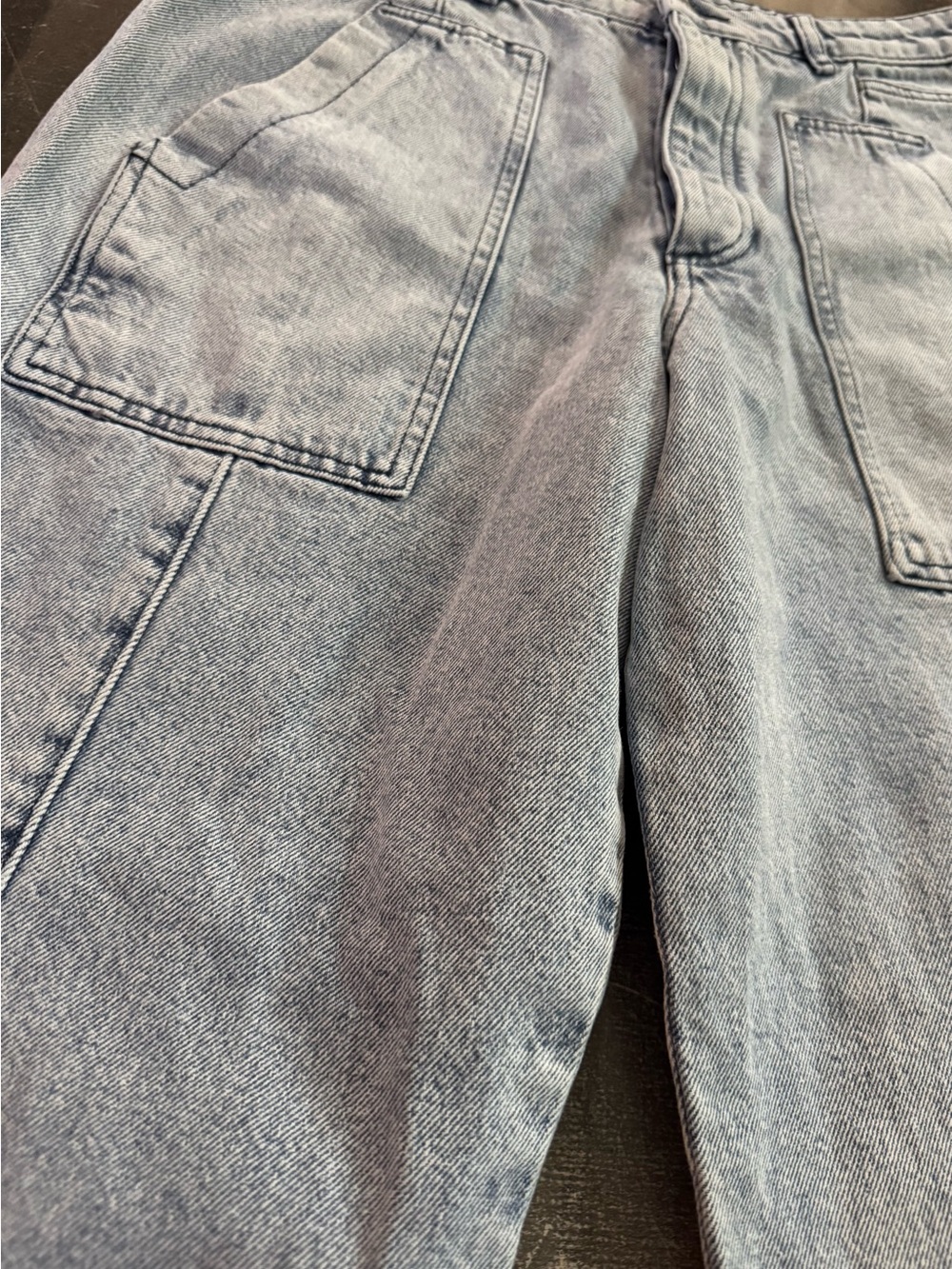 Reclaimed Vintage Light Blue Denim Jeans with Patch Label